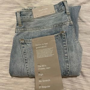 Everlane 90’s Cheeky Jeans (Patched Blue)